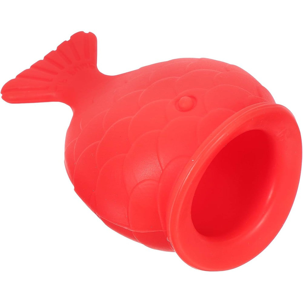Popetpop red silicone fish lip plumper device front view for fuller lips