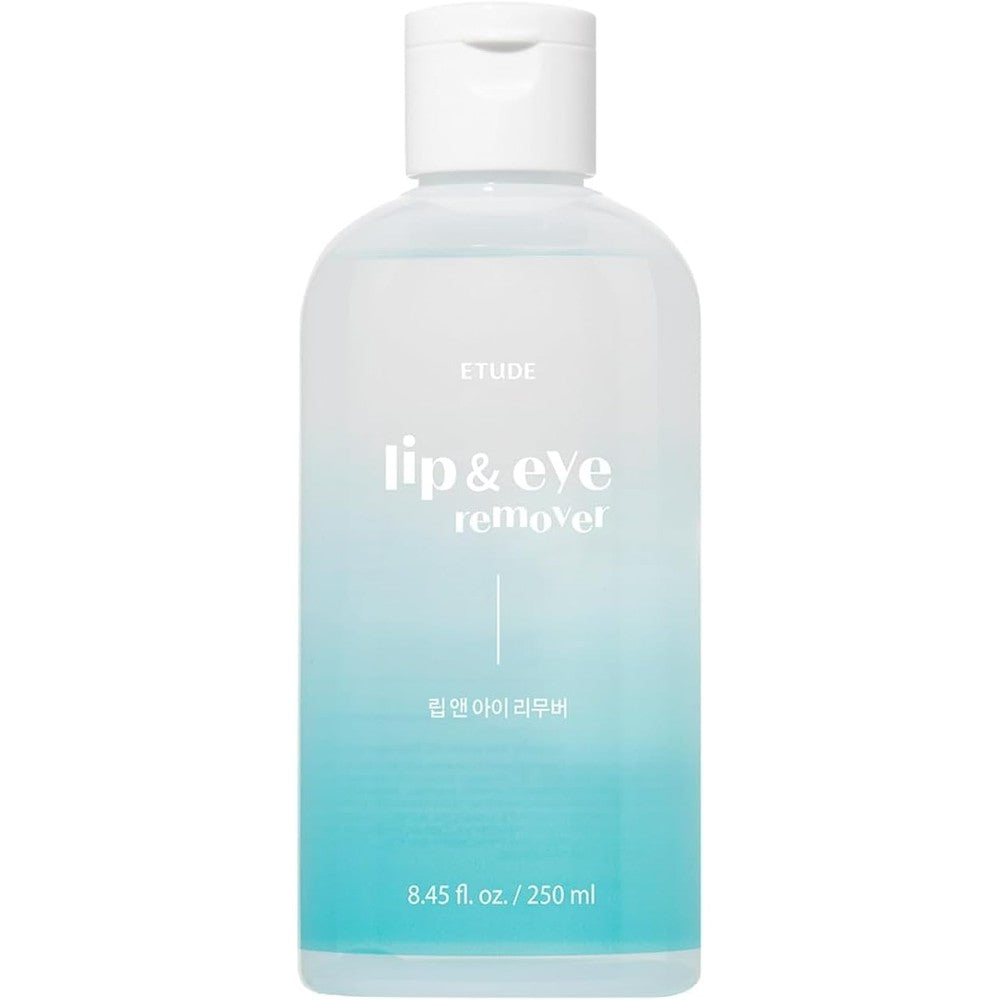 ETUDE Lip And Eye Remover 21AD 250ml front view bottle showcasing the dual phase formula