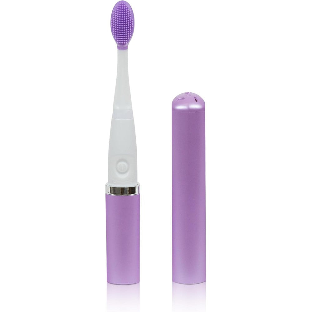 Pop Sonic Lavender Lip Exfoliator brush front view sonic skincare tool