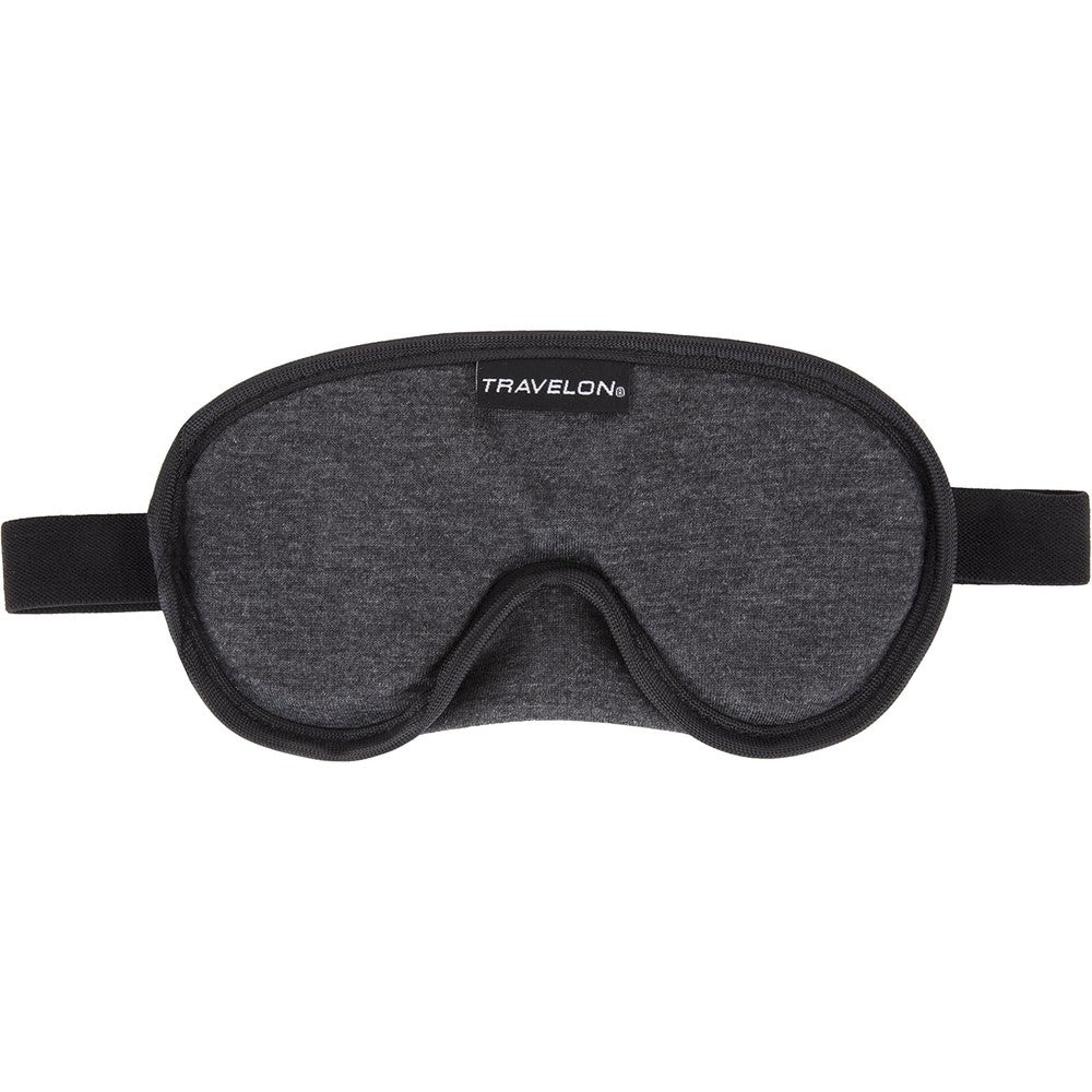 Travelon Cool Gel Eye Mask Charcoal front view cooling sleep accessory