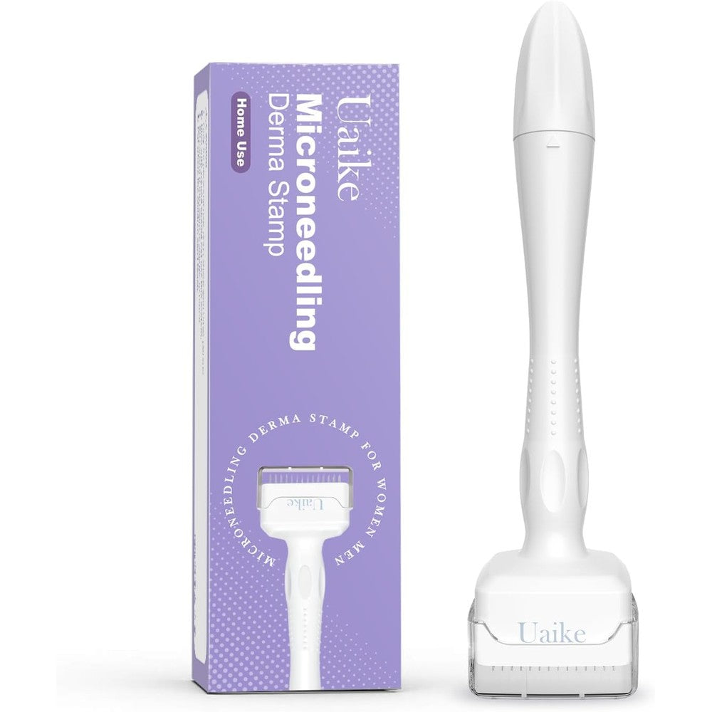 Uaike microneedling derma stamp front view for home hair and beard growth.