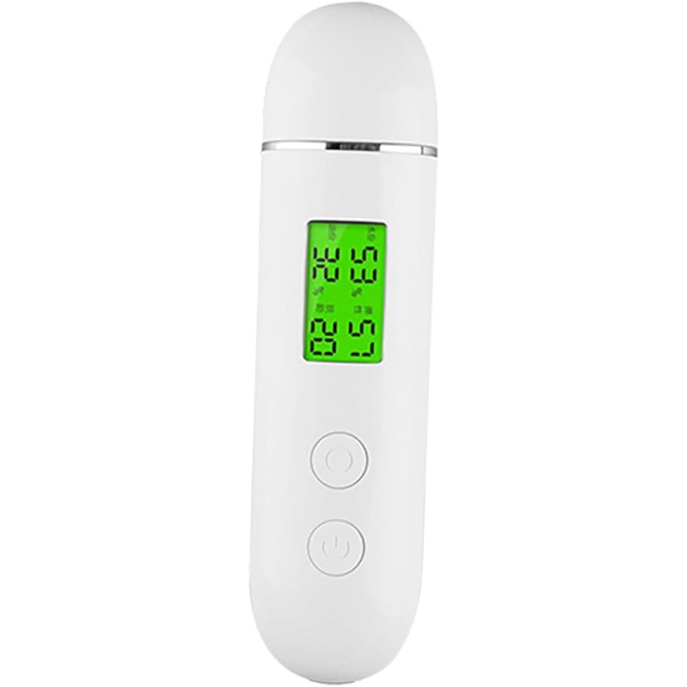 Minkissy skin hydration tester pen front view showing the digital LCD screen interface.