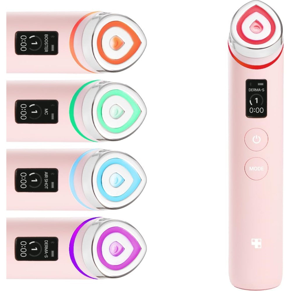 Medicube Age-R Booster Pro Pink facial beauty device front view showing treatment head