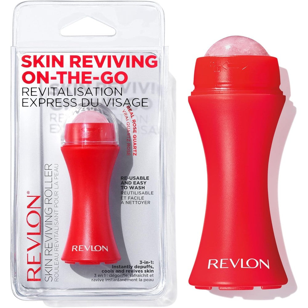 Revlon Skin Reviving Roller With Genuine Rose Quartz For All Day Facial Reviving And Brightening Compact And Reusable Handheld Tool 1 Count