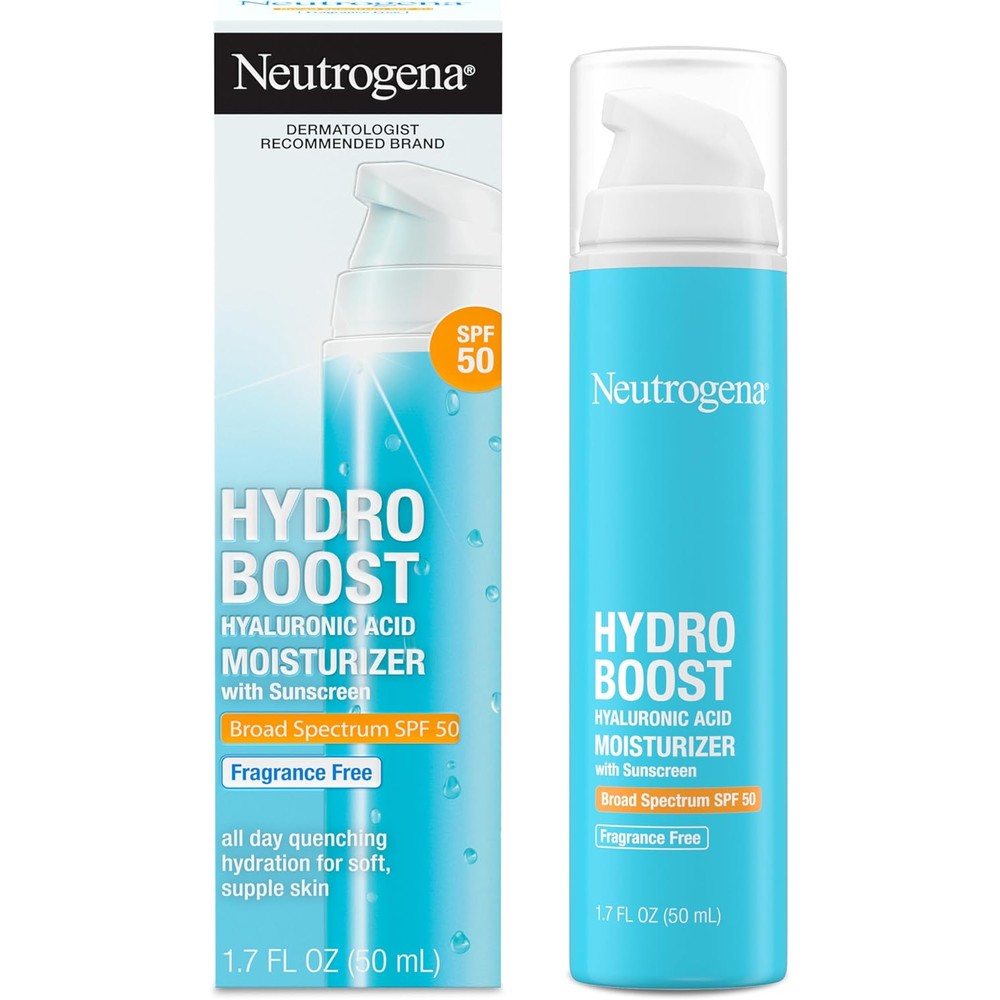 Neutrogena Hydro Boost Hyaluronic Acid Facial Moisturizer SPF 50 front view