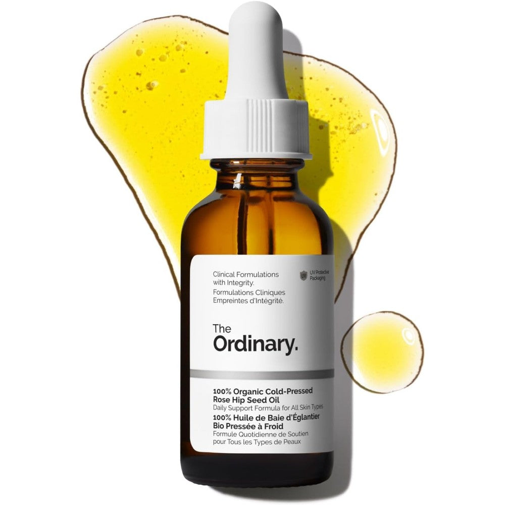The Ordinary 100% Organic Cold-Pressed Rose Hip Seed Oil front view bottle