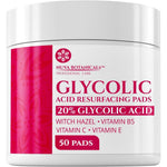 Nuva Botanicals 20% Glycolic Acid Pads front view of the packaging jar for at home chemical peel