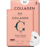 Rael Collagen Plump and Smooth bamboo facial sheet mask packaging front view