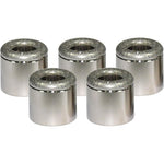 USonline911 Diamond Microdermabrasion Replacement Tips front view showing five stainless steel tips and cotton filters bundle for professional skin exfoliation.