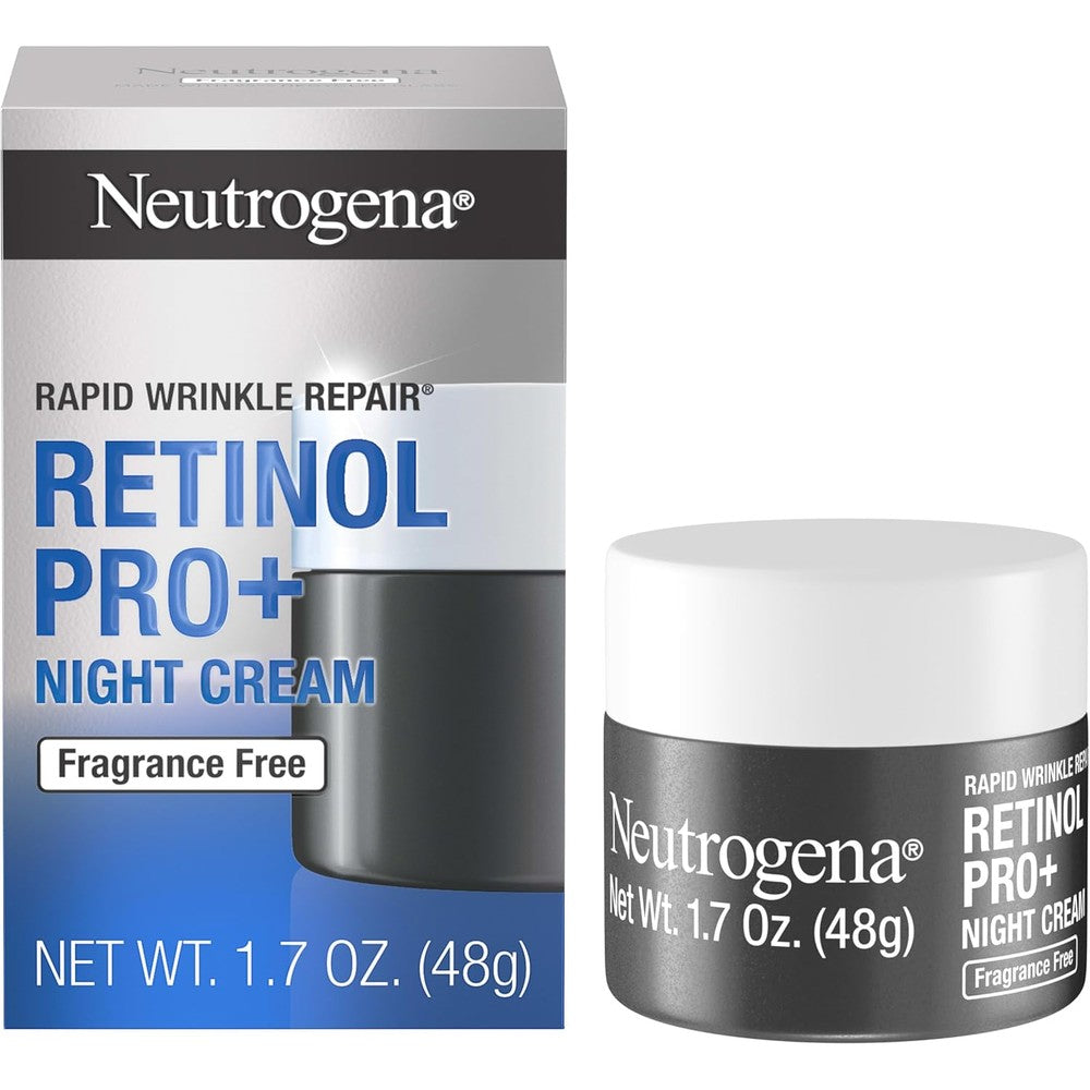 Neutrogena Retinol Pro Plus Anti-Wrinkle Night Cream front view packaging