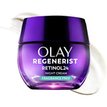 Olay Regenerist Retinol 24 Night Cream 1.7 Ounce front view purple jar packaging