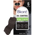 Bioré Charcoal Deep Cleansing Pore Strips for Men front view packaging for blackhead removal