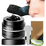 LANBENA Upgraded 2.0 Bamboo Charcoal Blackhead Remover Mask packaging front view showing the product jar and nose strips.