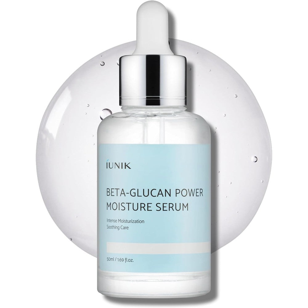 iUNIK Beta-Glucan Power Deep Moisture Vegan Serum front view bottle on a white background