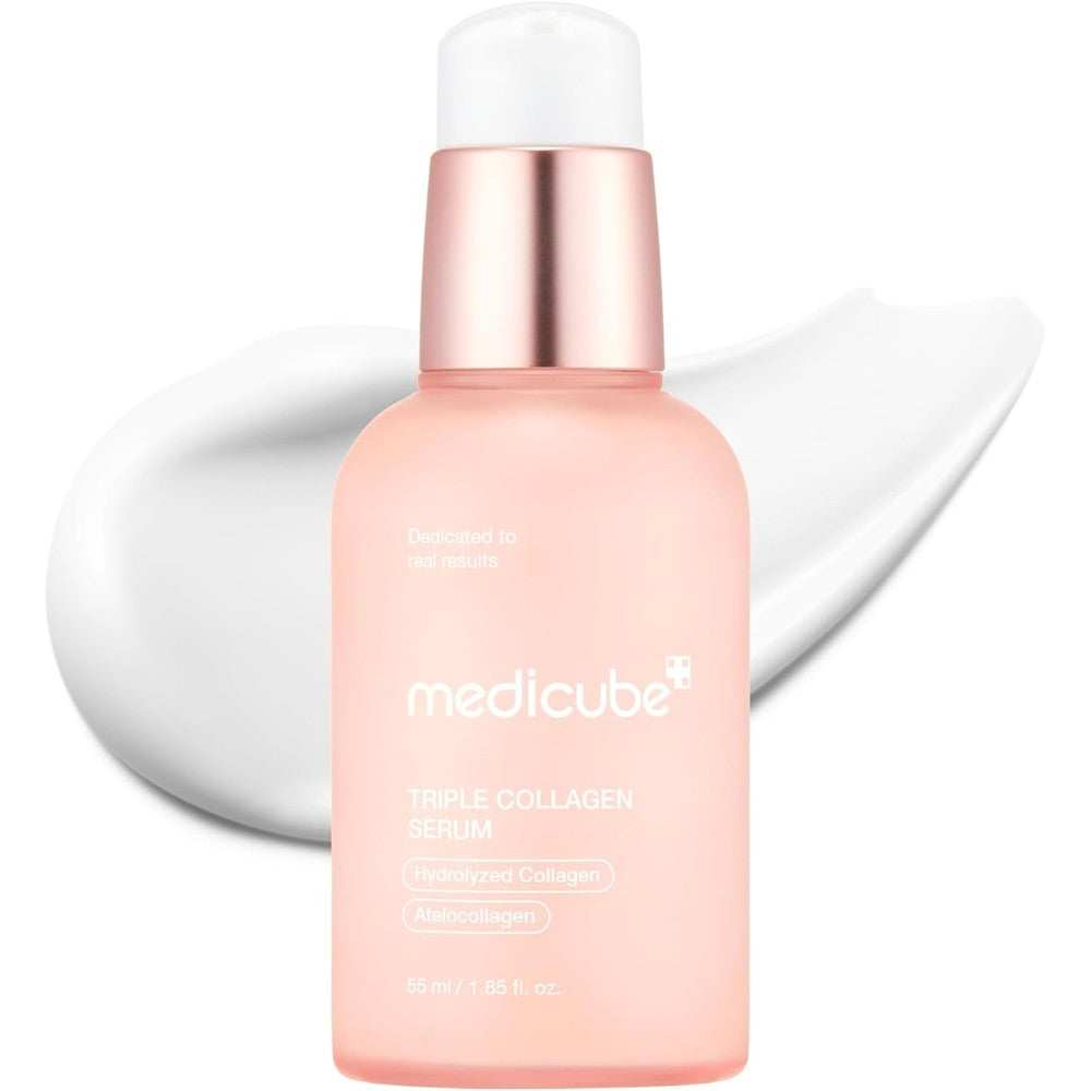 Medicube Triple Collagen Serum front view bottle of Korean anti aging skincare