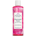 Heritage Store Rosewater Facial Toner front bottle view for dry skin