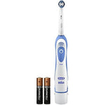 Oral-B Advance Power DB4010 electric toothbrush front view showing blue and white rubber grip