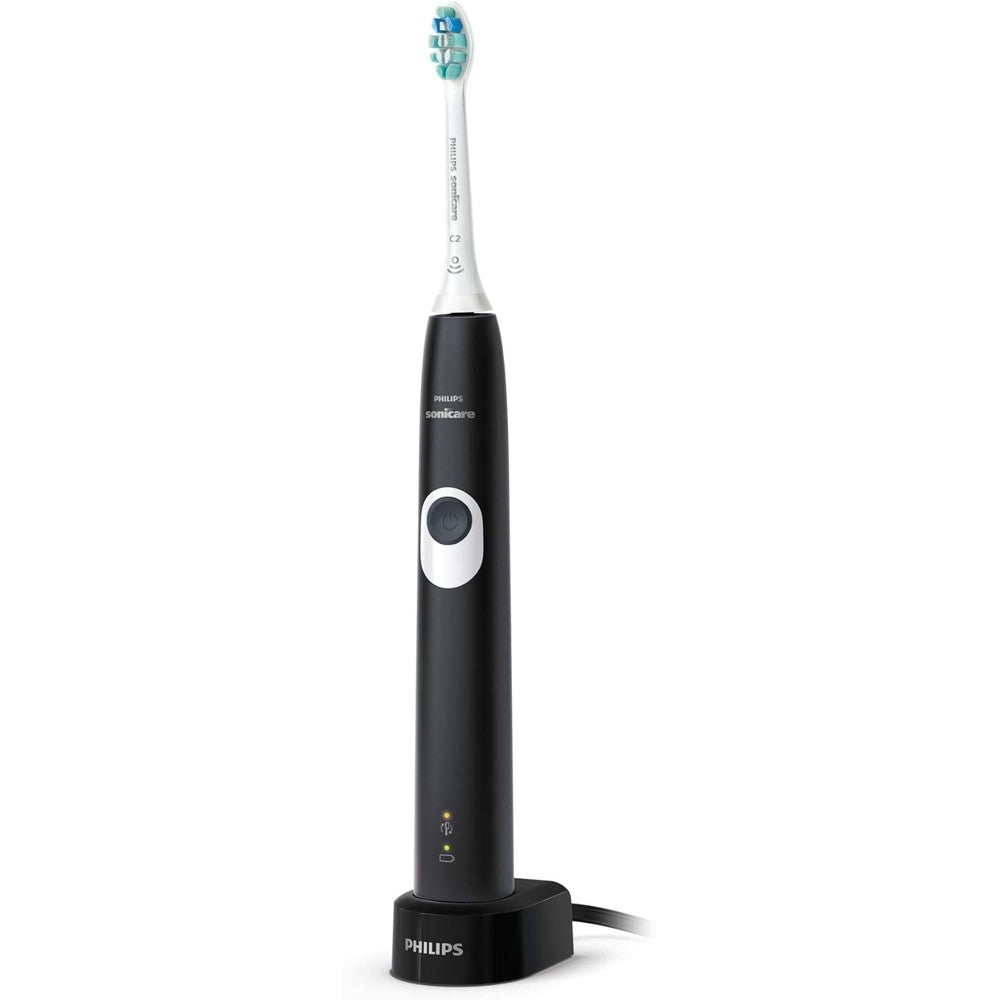Philips Sonicare ProtectiveClean 4100 Rechargeable Electric Toothbrush front view in premium black finish