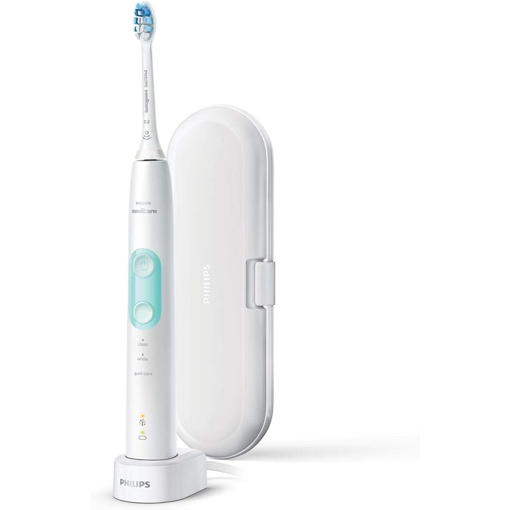 Philips Sonicare ProtectiveClean 5100 electric rechargeable power toothbrush front view showcasing premium sonic dental care technology