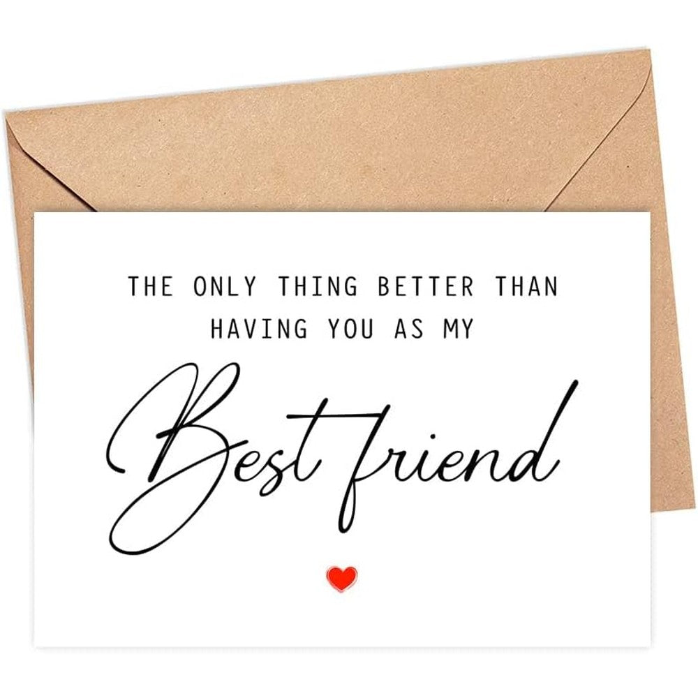 DiandDesignGift best friend pregnancy announcement card front view showing aunt reveal text