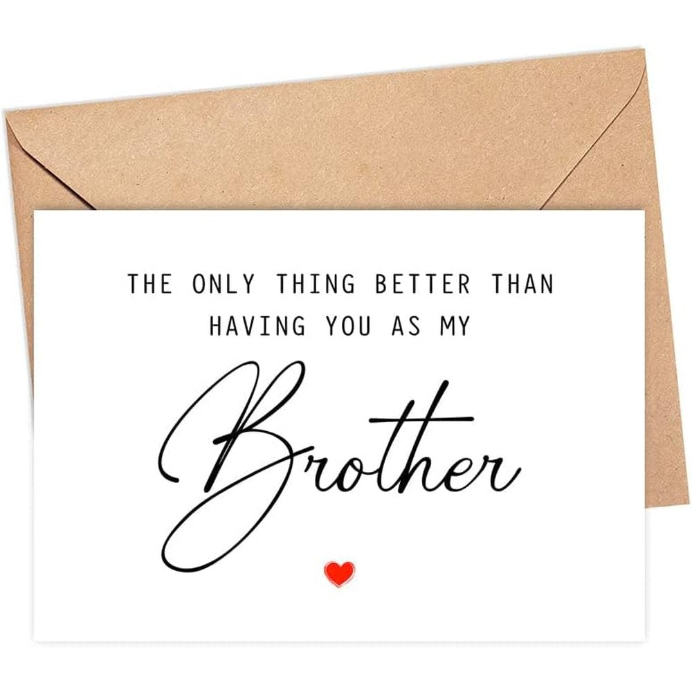 DiandDesignGift brother to uncle pregnancy announcement greeting card front view showing text on white cardstock