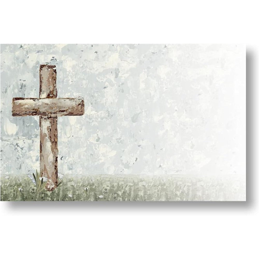 Burton+Burton Abounding Grace religious cross enclosure cards front view stationery