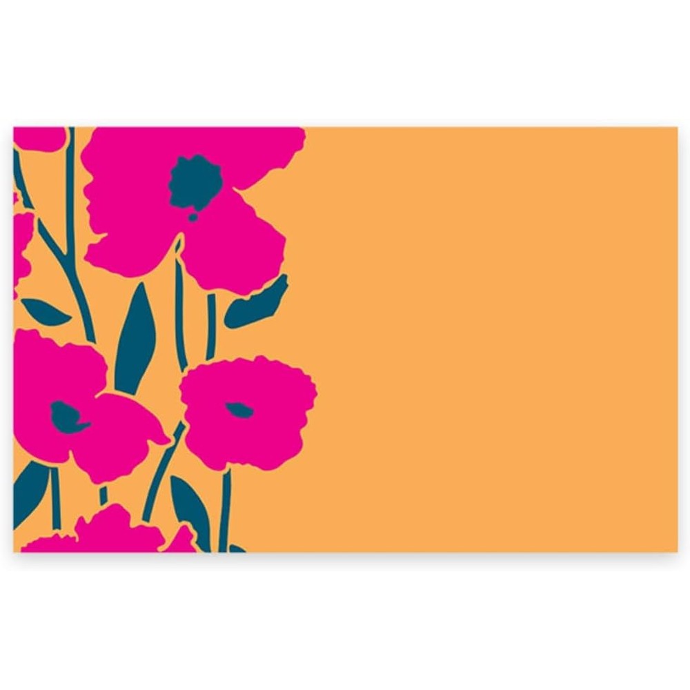 Nashville Wraps Patterned Enclosure Cards Poppies Design 3.5 Inches By 2.25 Inches 50 Count Pack For Weddings And Events - Image 1