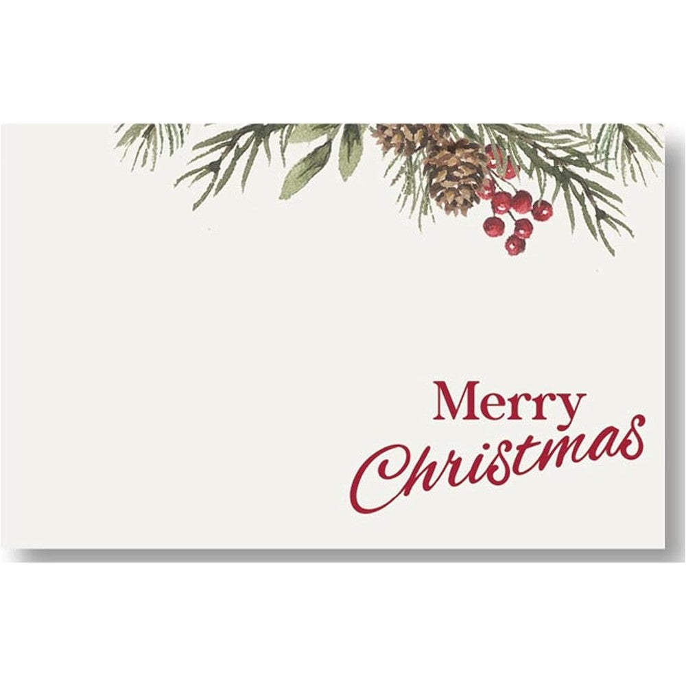Burton+Burton Merry Christmas Greenery gift tags front view for holiday presents.