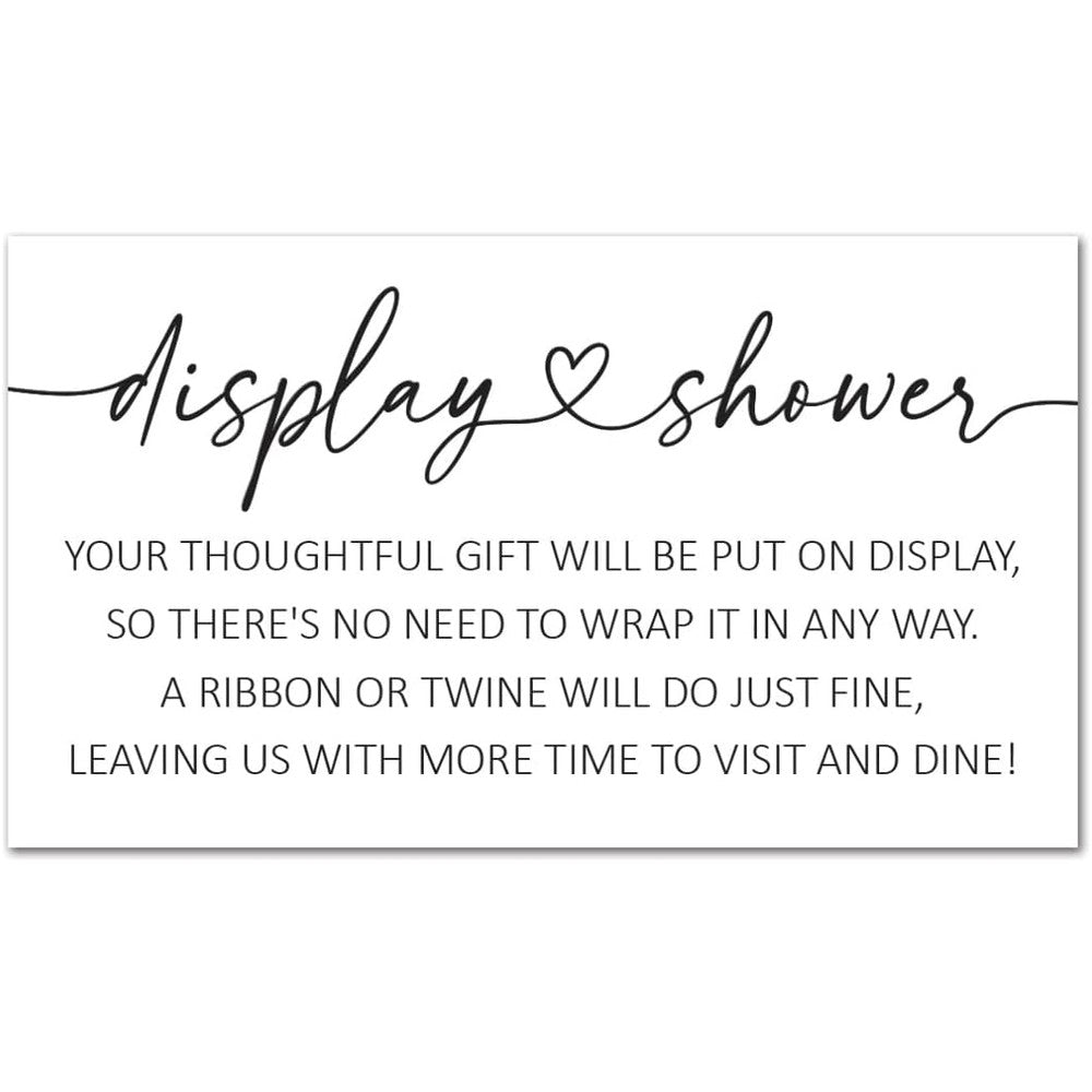 InvitationHouse display shower enclosure insert cards front view