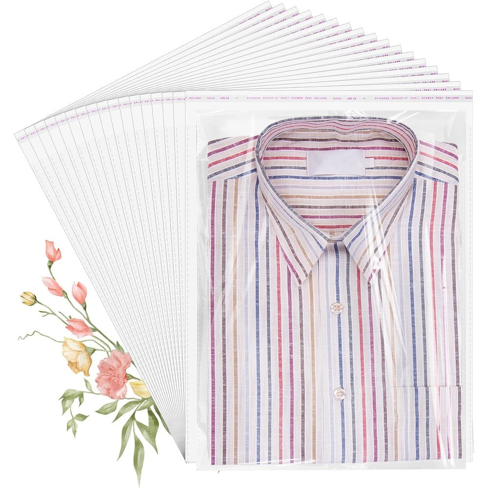 COIDEA cellophane bags 100 pieces front view for premium apparel packaging