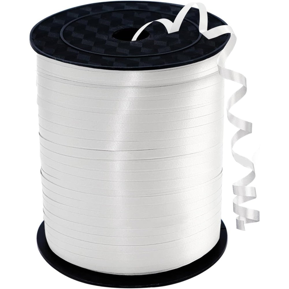 Weizedm premium white curling ribbon front view roll
