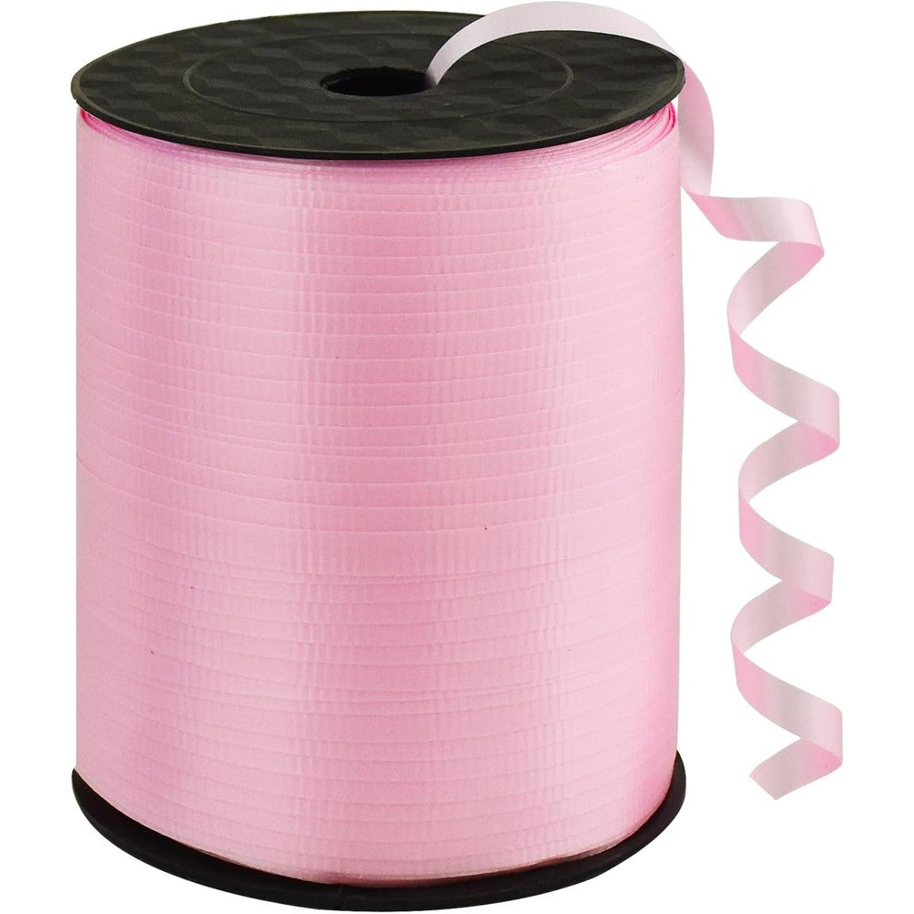 Beishida matte light pink curling ribbon spool front view