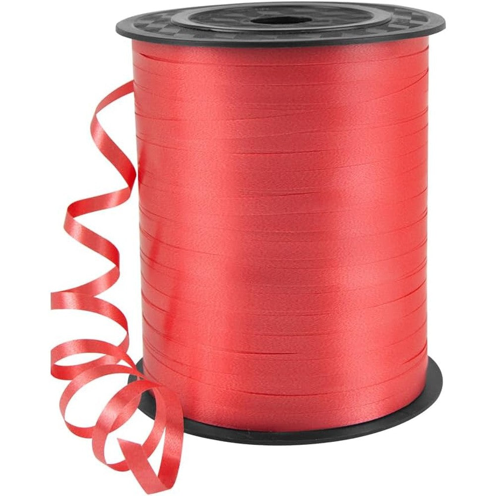 HimBen 500 yards red curling ribbon roll front view