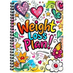 Generic A5 fitness tracker journal front view showcasing the vibrant cover design