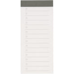 MUJI Checklist Notepad front view showing 14 ruled lines and checkboxes on high quality white paper