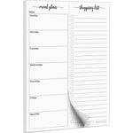 321Done weekly meal planning notepad front view showing the dual meal tracker and grocery checklist script layout.