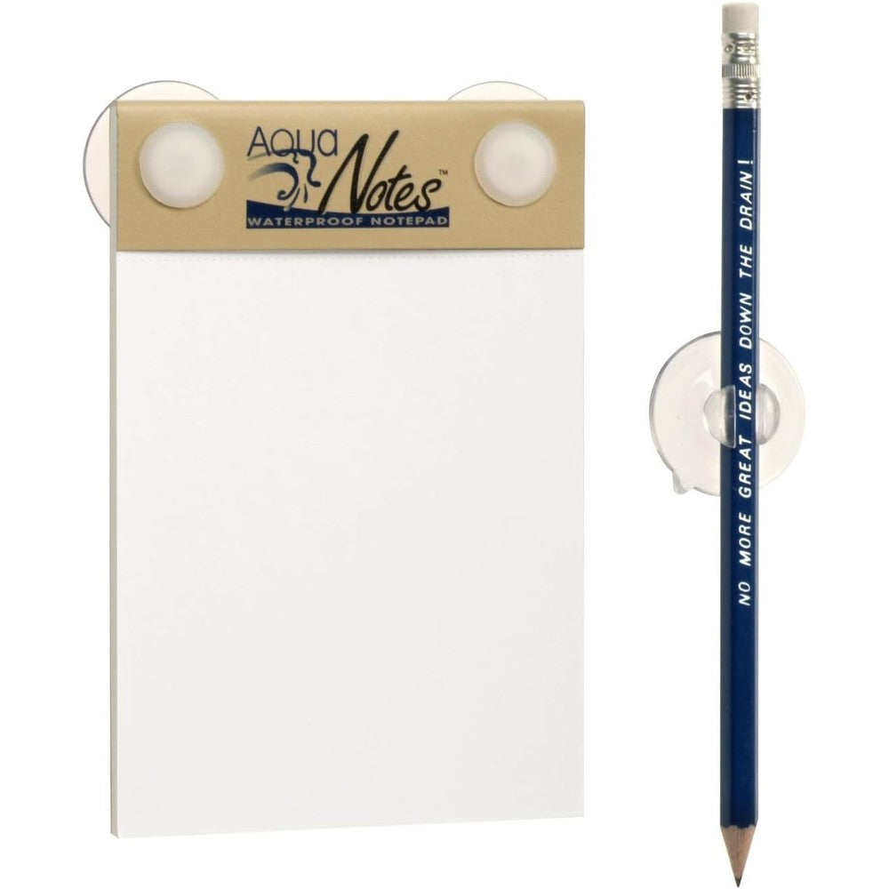 Aqua Notes waterproof shower notepad front view authentic USA import