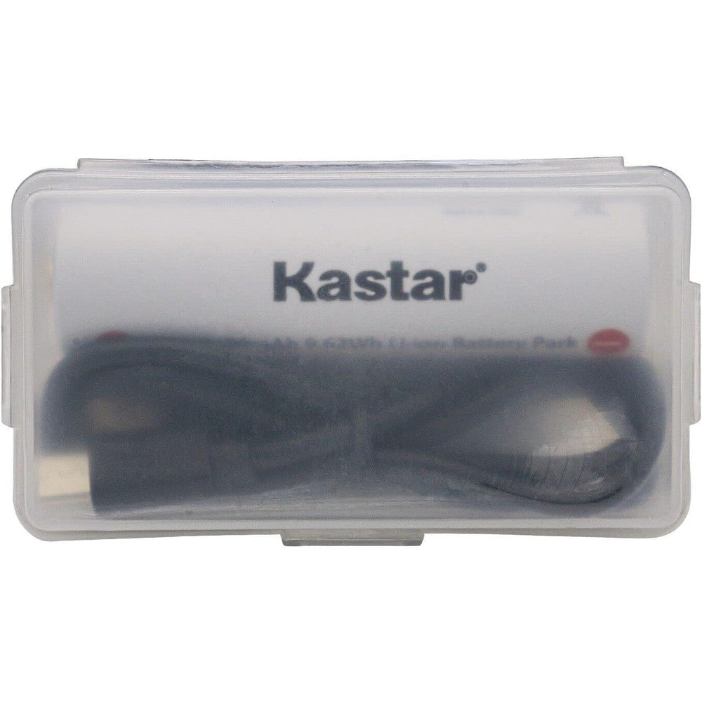 Kastar replacement battery for Coast ZX850 front view showing the integrated Micro USB port