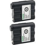Kastar replacement battery two pack front view showing gold contact points for walkie talkie
