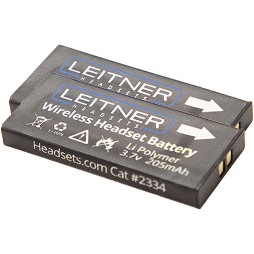 Leitner genuine replacement batteries front view pack of two for wireless office headsets