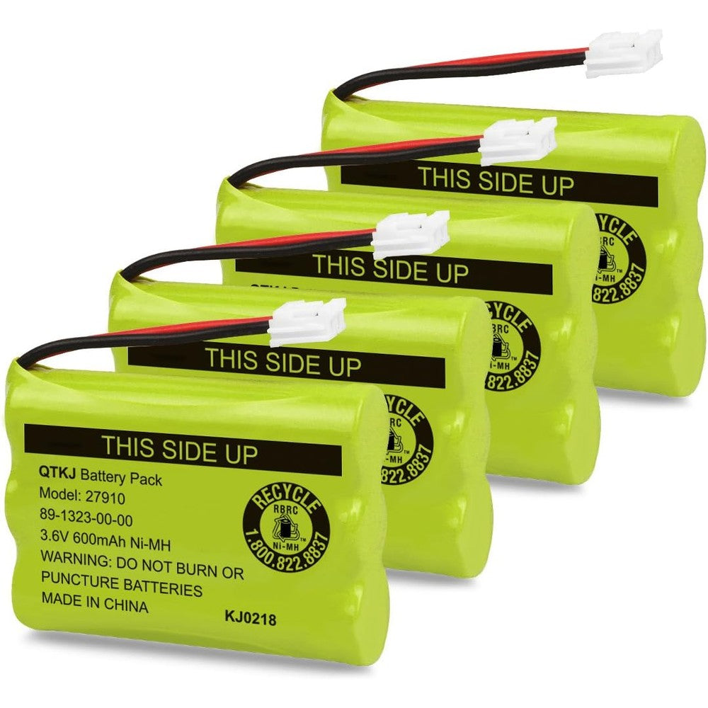 VANBOW cordless phone battery front view showing the 3.6V 600mAh technical specifications label.