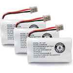 GEILIENERGY BT-1007 cordless phone battery front view showing the dual cell pack and white connector.