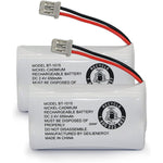 GEILIENERGY BT-1015 cordless phone battery 2-pack front view showing wire connector leads