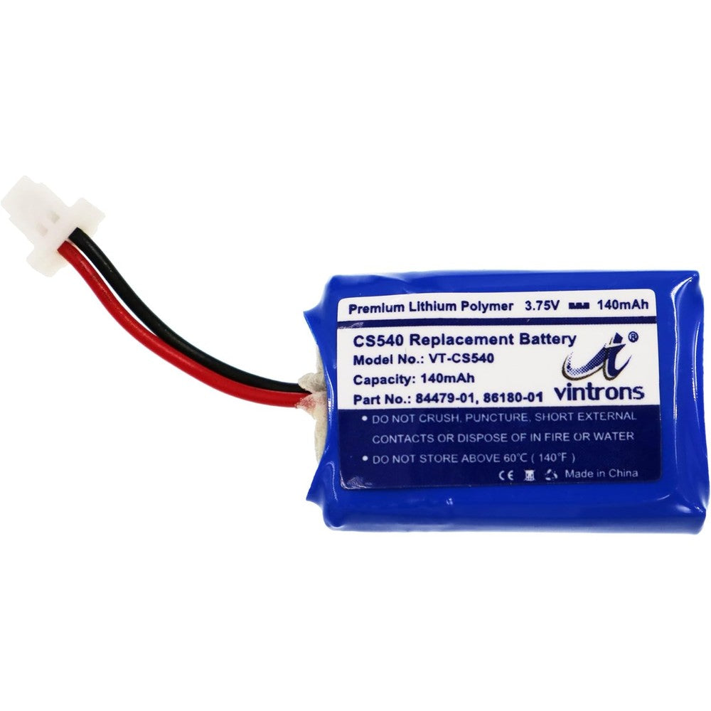 VI VINTRONS replacement battery for Plantronics CS540 wireless headset front view.
