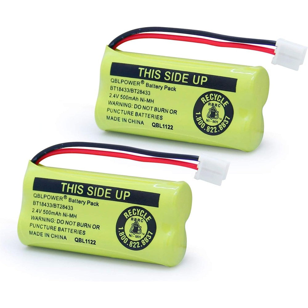 QBLPOWER 2.4V BT18433 rechargeable cordless phone battery pack front view