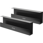 VIVO under desk cable management trays black front view showing metal wire construction