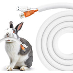 UOMTFAI dog and cat cord protector front view of white ten foot cable sleeve bundle
