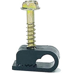 Stanz Flex Single Coaxial Cable Clips front view of one hundred piece bag