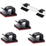 SOULWIT fifty piece self adhesive cable management clips in black showcasing front view packaging layout.