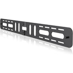 Notiela heavy duty soundbar wall mount front view showing sleek black alloy steel construction